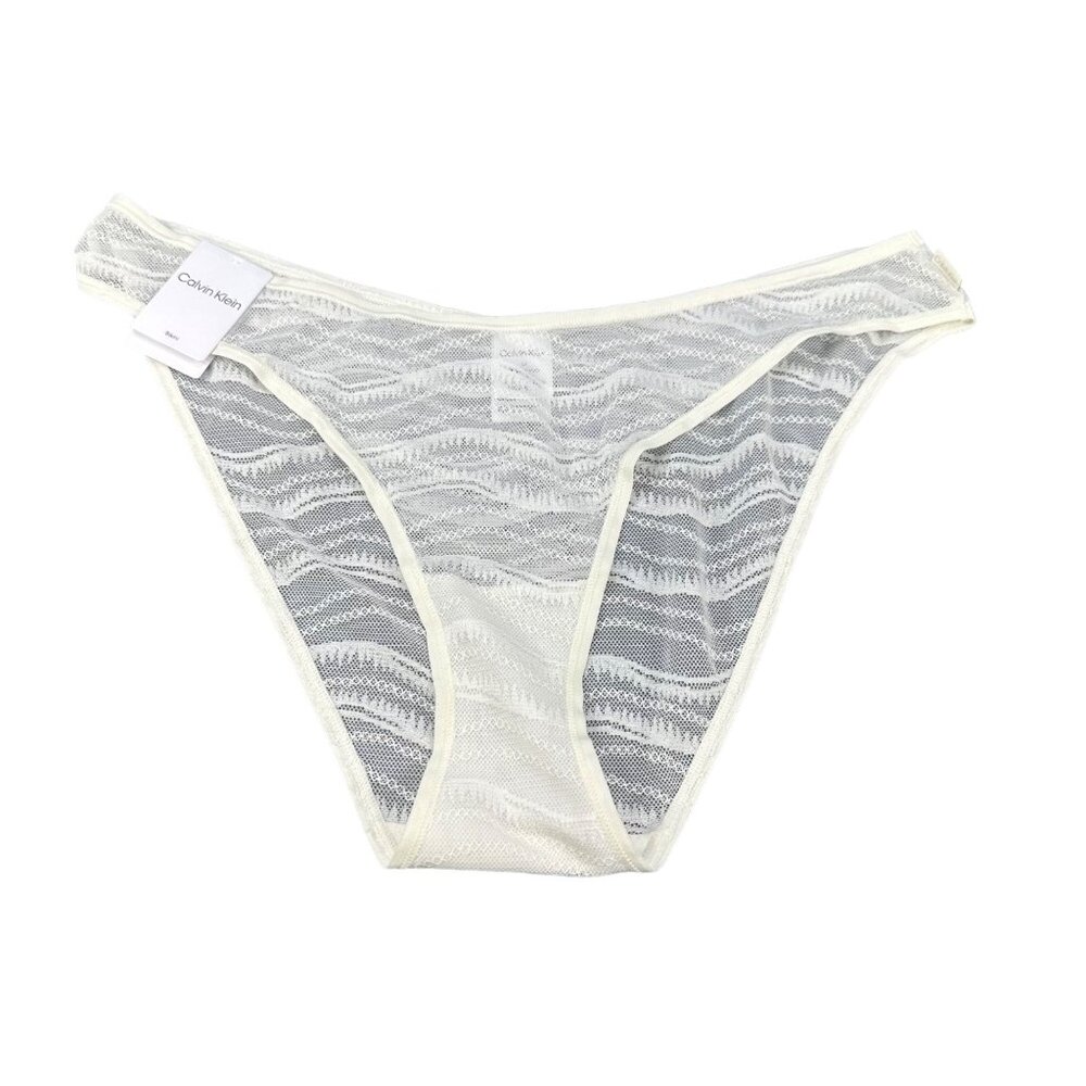 Calvin Klein Women's Size Medium Panty Bikini Lace White New With Tags